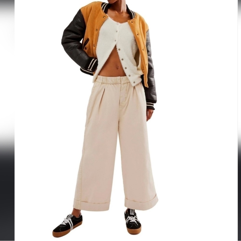 NWT Free People After Love Cuff Pants in Sandshell. Size X-Small - Picture 5 of 13